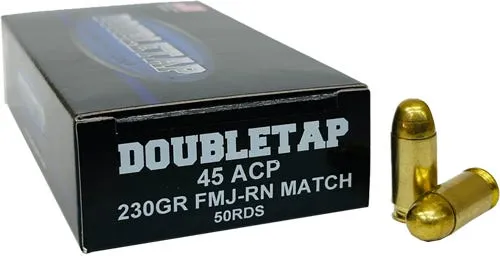 Doubletap Match .45 ACP 230 Grain 50-Rounds RN