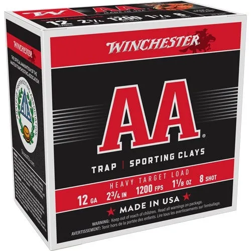 Winchester AA 12 GA-2.75 #8 Shot 1-1/8 oz 250-Rounds