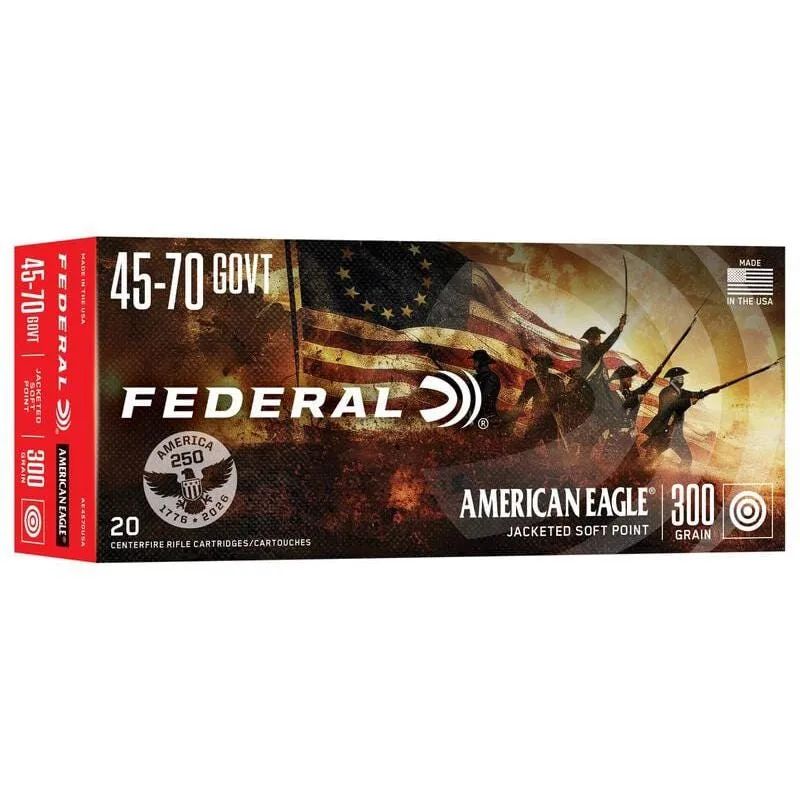Federal American Eagle 250th .45-70 Govt 300 Grain 20-Rounds SP