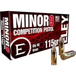 Eley Minor 9 Competition 9mm 115 Grain 50-Rounds FMJ