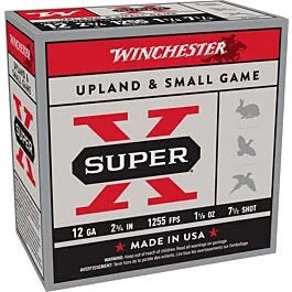 Winchester Super-X 12 GA-2.75 #7.5 Shot 1-1/8 oz 25-Rounds