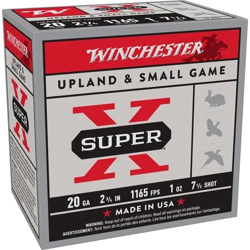 Winchester Super-X 20 GA-2.75 #7.5 Shot 1 oz 250-Rounds