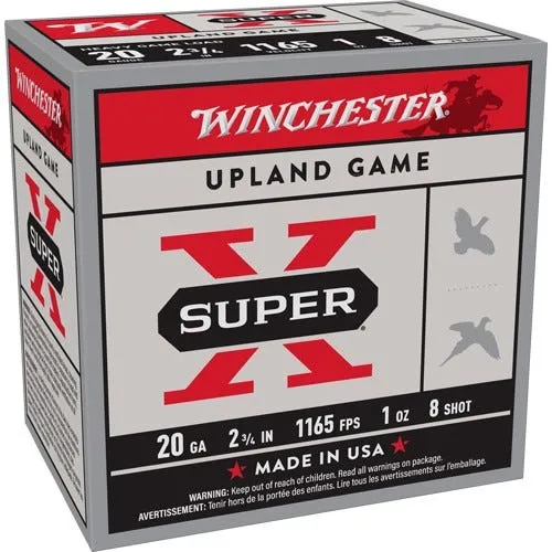 Winchester Super-X 20 GA-2.75 #8 Shot 1 oz 25-Rounds