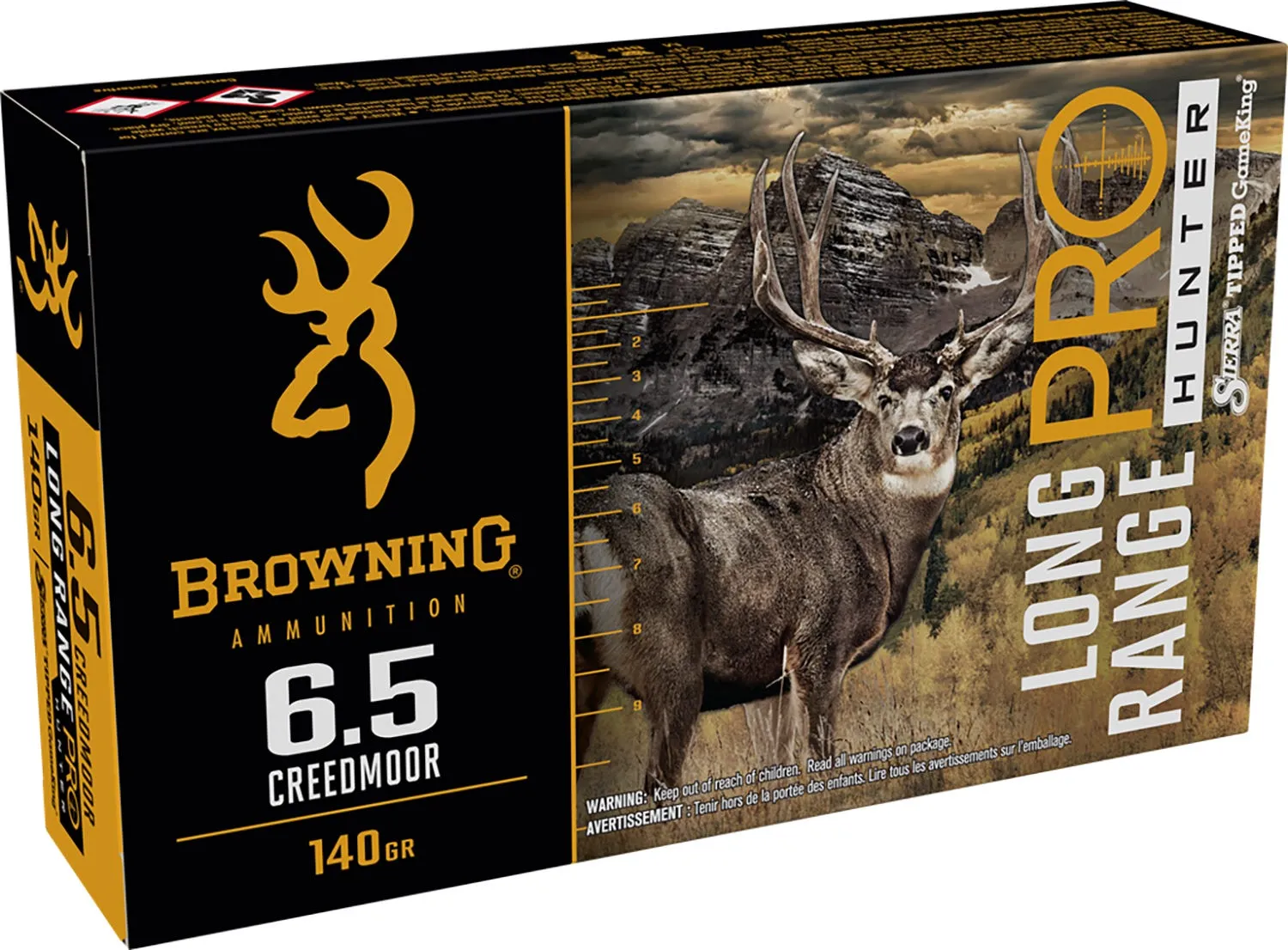 Browning Long Range Pro 6.5 Creedmoor 140 Grain 20-Rounds Sierra Tipped GameKing