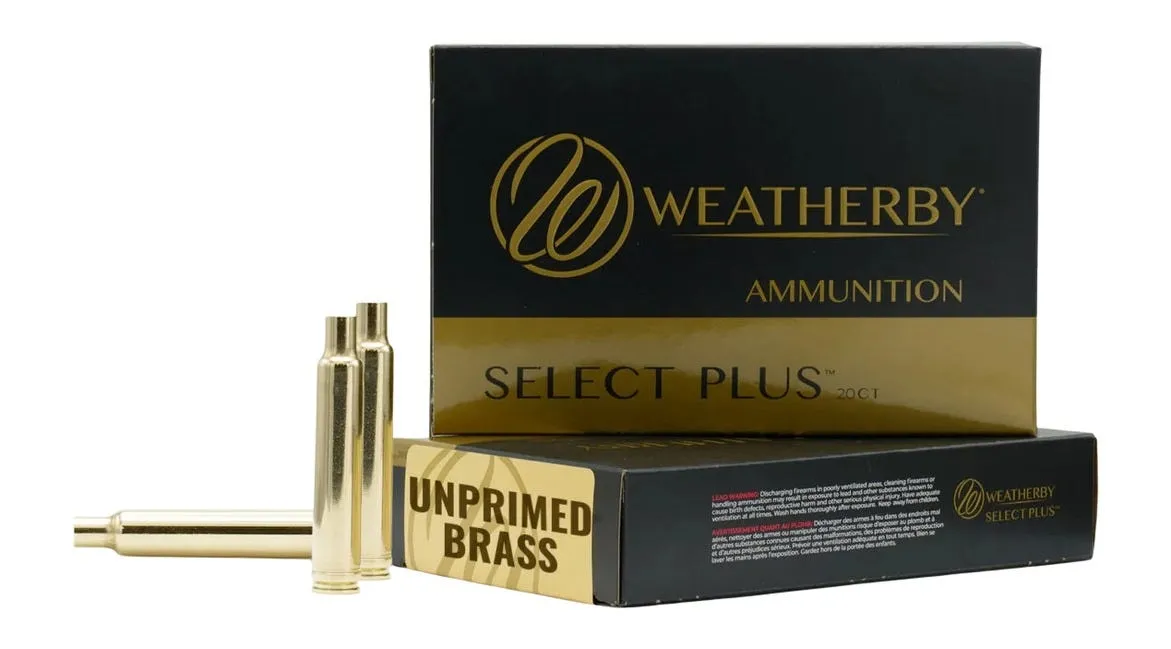 Weatherby Select Plus Unprimed Cases .25 WBY RPM / .257 Unprimed Rifle Brass 20-Count
