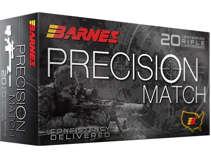 Barnes Precision Match Brass .223 Rem 55 Grain 20-Rounds OTM BT