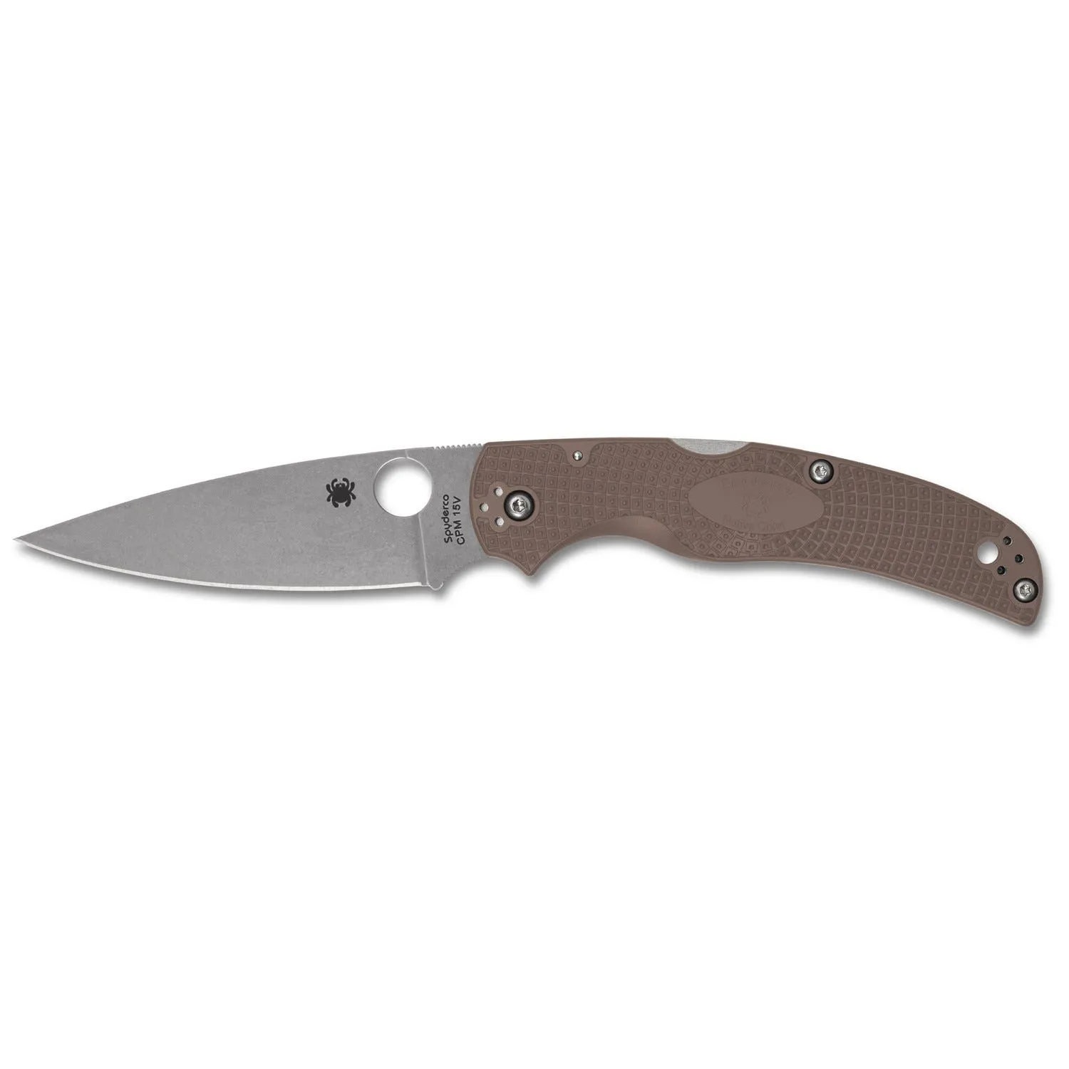 Spyderco Native Chief Lightweight Brown Satin 4.02 Plain Edge CPM 15V Blade