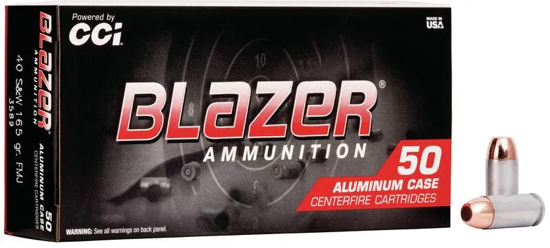 CCI Ammunition Blazer Aluminum Bulk .40 SW 165 Grain 1000-Rounds FMJ