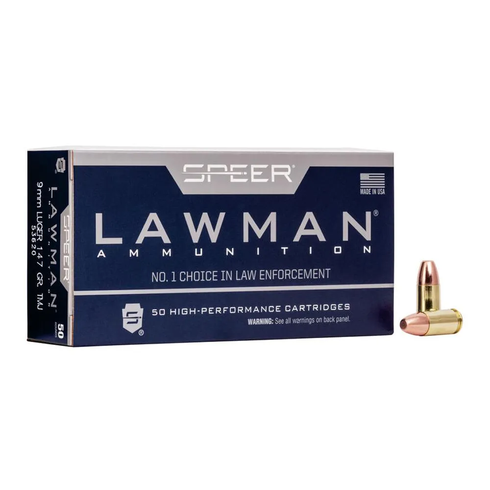 Speer Lawman 9mm 147 Grain 1000-Rounds TMJ