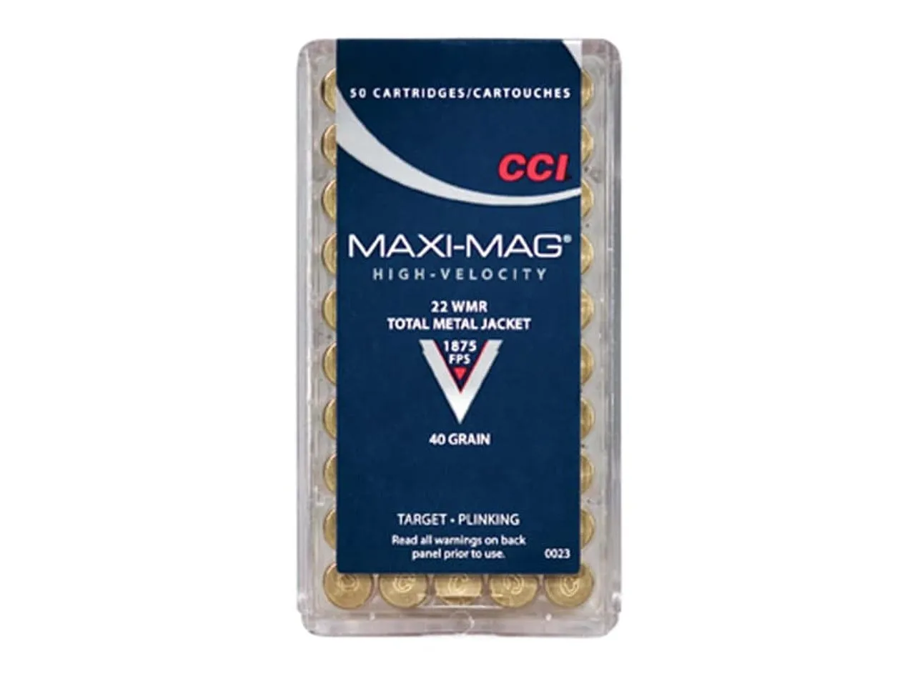 CCI Maxi-Mag .22 WMR 40 Grain 50-Rounds FMJ