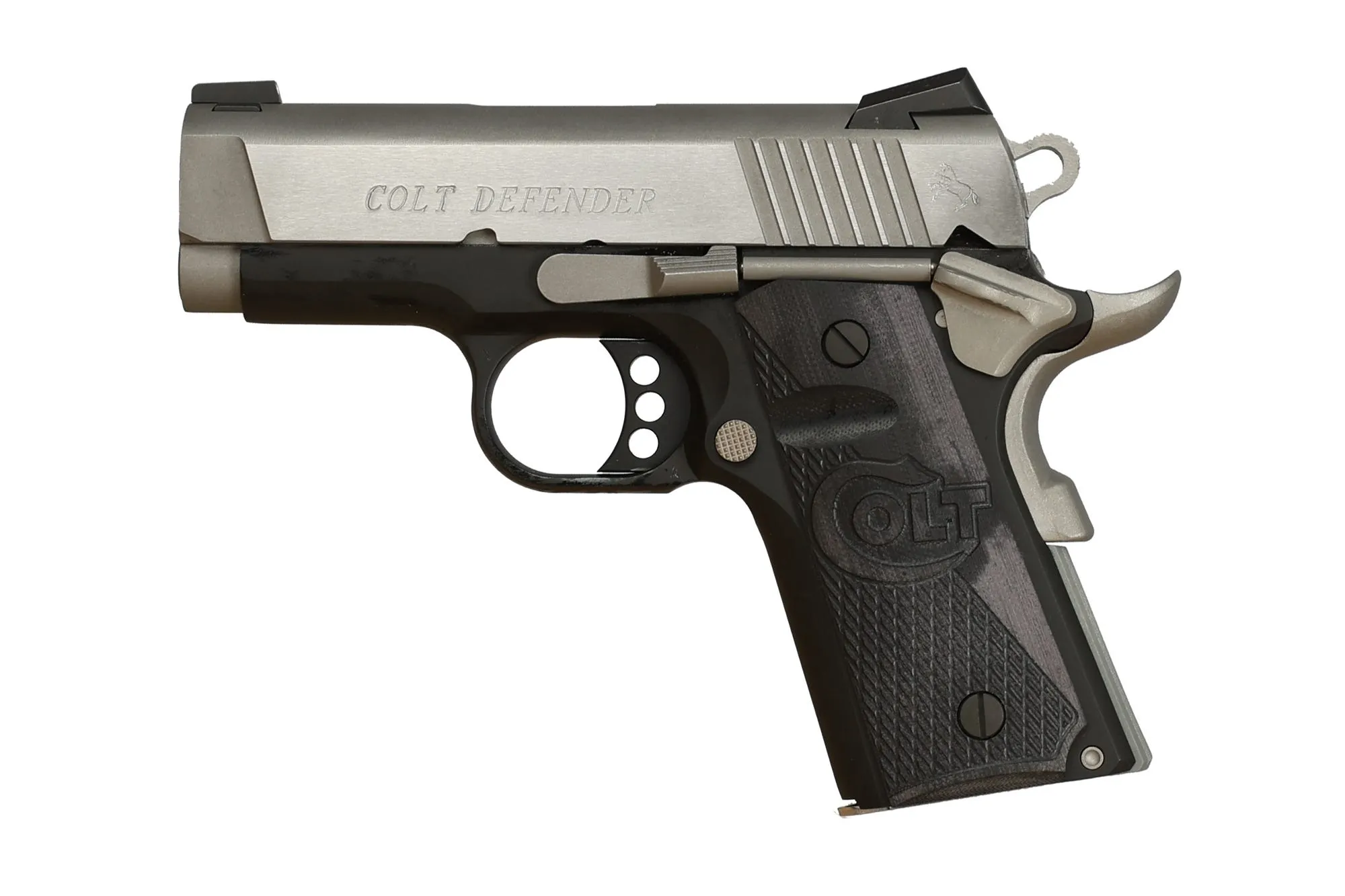 Colt Firearms Defender Stainless / Black .45 ACP 3 Barrel 7-Rounds