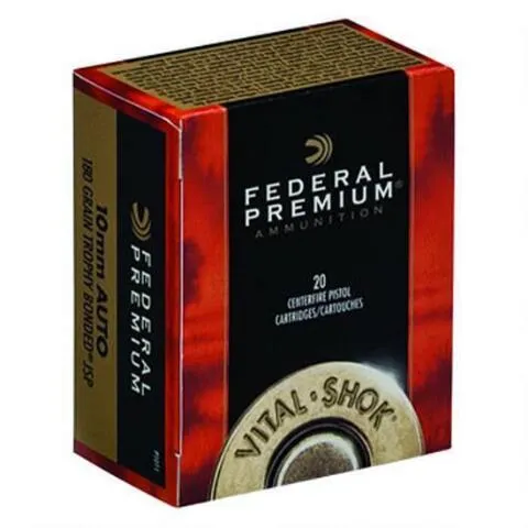 Federal Premium Vital-Shok 10mm 180GR Trophy Bonded JSP 20Rds