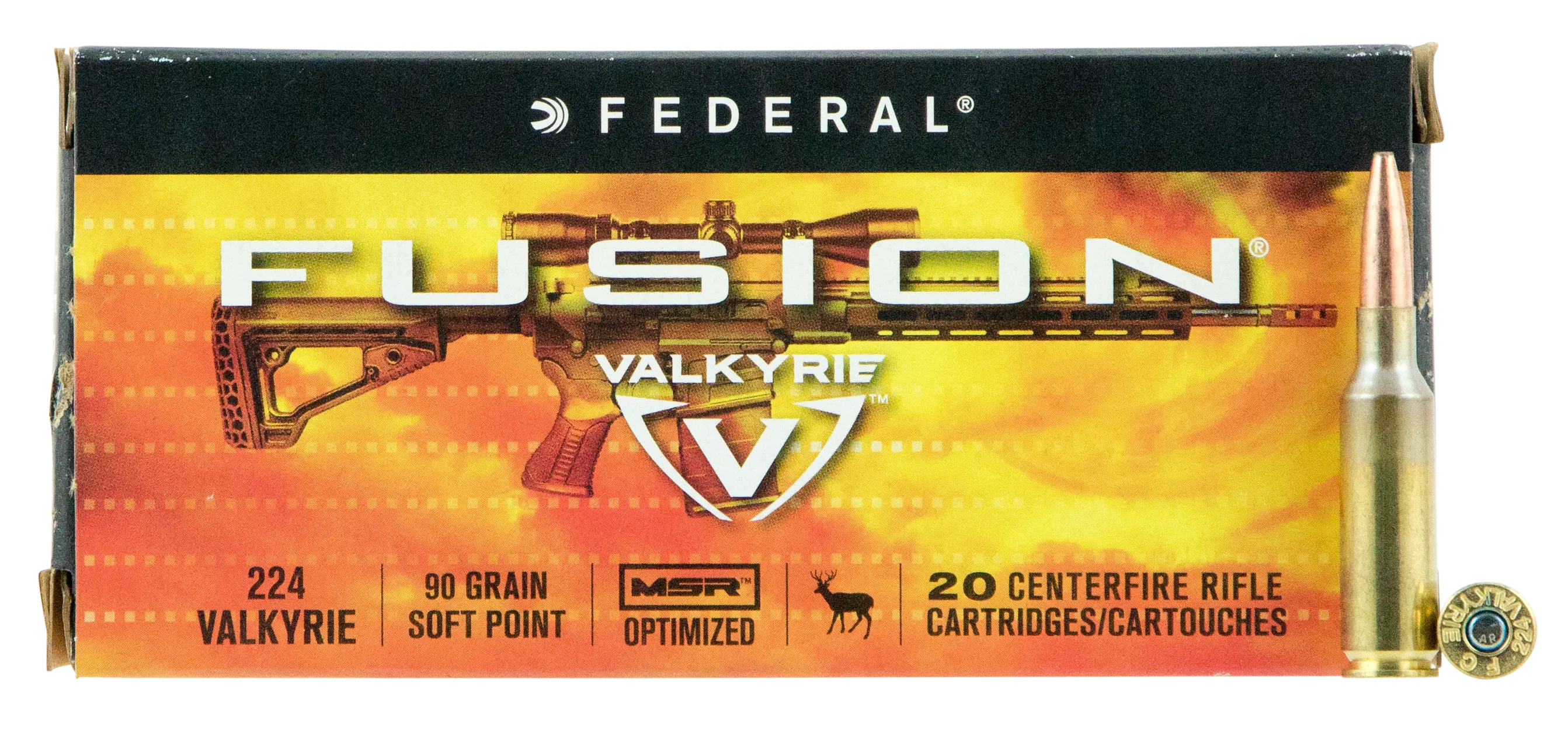 Federal Fusion MSR Brass .224VAL 90 Grain 20-Rounds FSP
