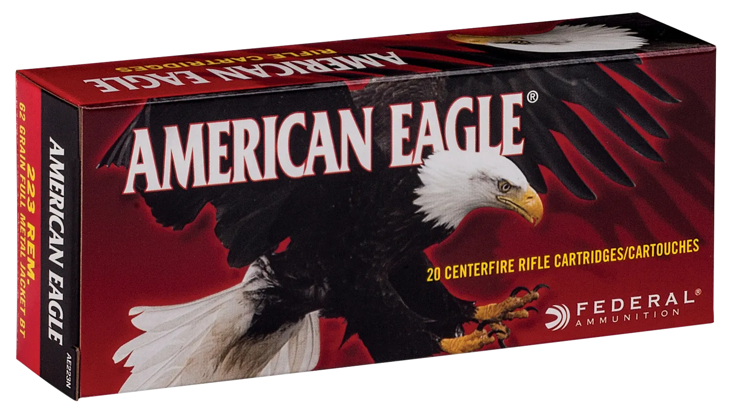 Federal American Eagle Brass .223 Rem 62-Grain 500-Rounds Bulk FMJBT