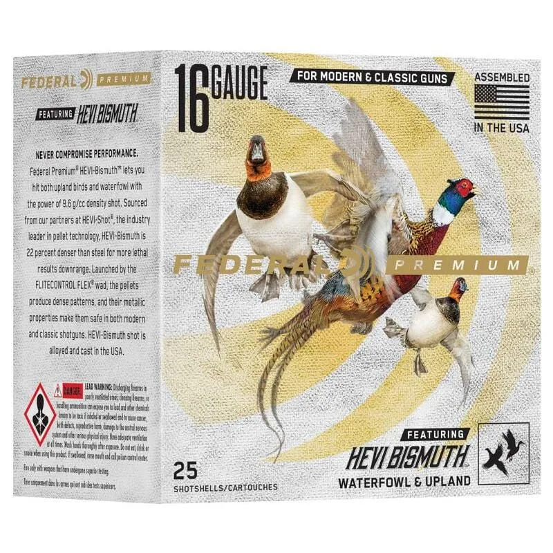 Federal HEVI-Bismuth 16 GA-2.75 #3 Shot 1-1/8 oz 25-Rounds