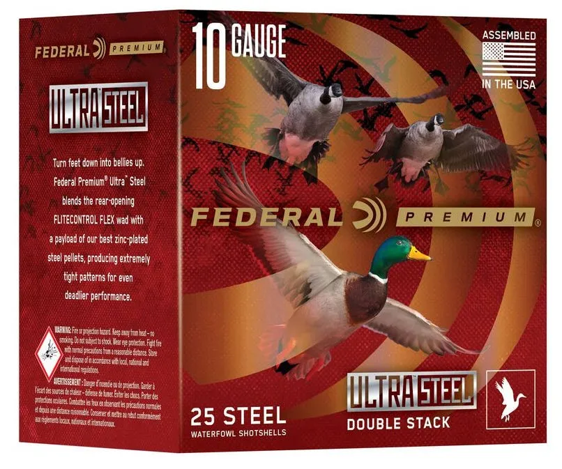 Federal Ultra Steel 10 GA-3.5 BBB and #1 Shot 1-5/8 oz 25-Rounds