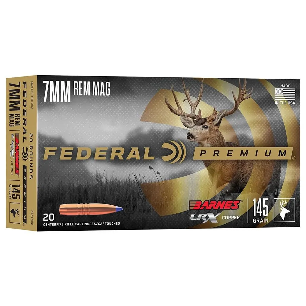 Federal Barnes LRX 7mm Rem Mag 127 Grain 20-Rounds PT