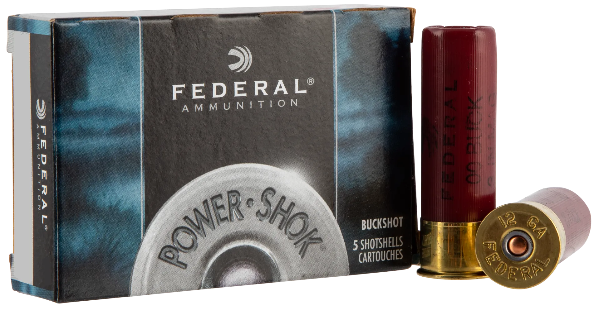 Federal Power-Shok 12 GA 00Buck-Shot 5-Rounds 2.75