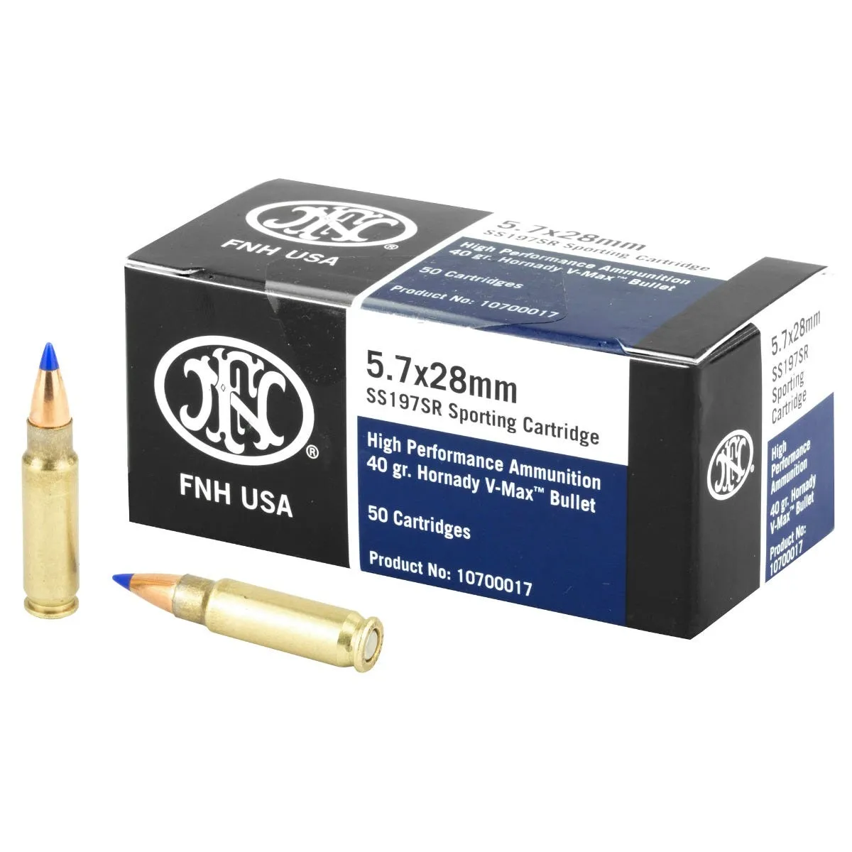 FN High Performance Brass 5.7x28mm 40 Grain 50-Rounds V-Max