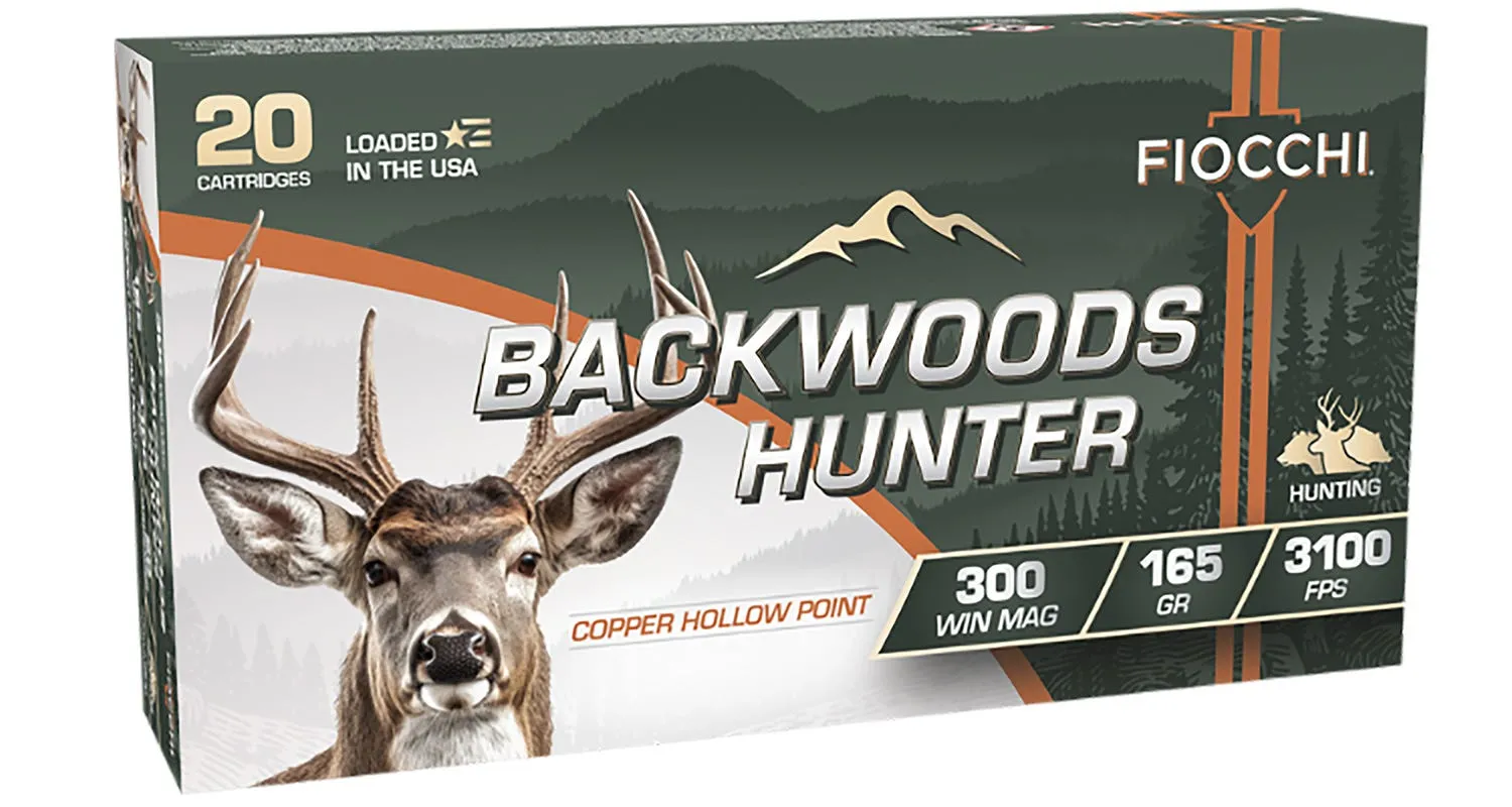 Fiocchi Backwoods Hunter .300 Win Mag 165 Grain 20-Rounds HP