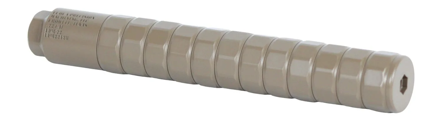 FPM Gunworks FPM Flat Dark Earth .22 Caliber Suppressor Direct Thread 1/2x28