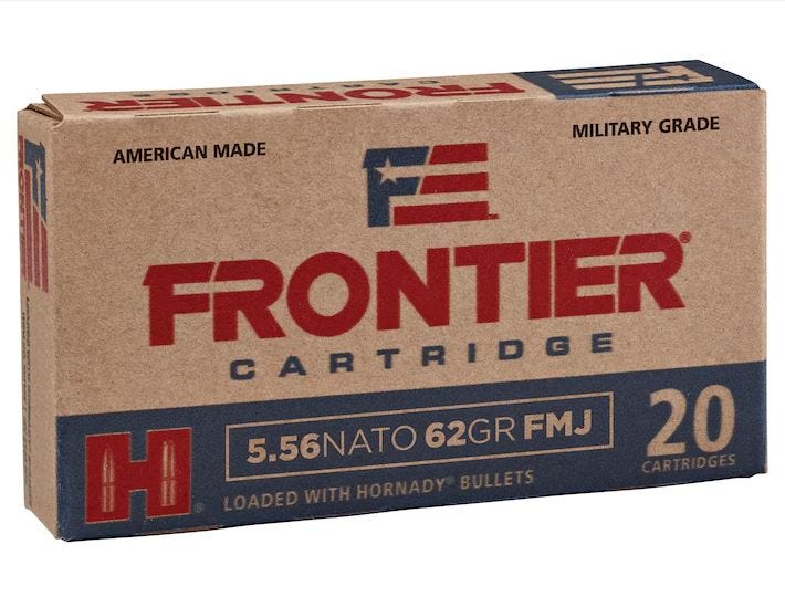 Frontier Brass 5.56NATO 62-Grain 20-Rounds FMJ