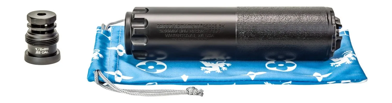 Griffin Armament Recce 5K 5.56mm Suppressor 1/2x28