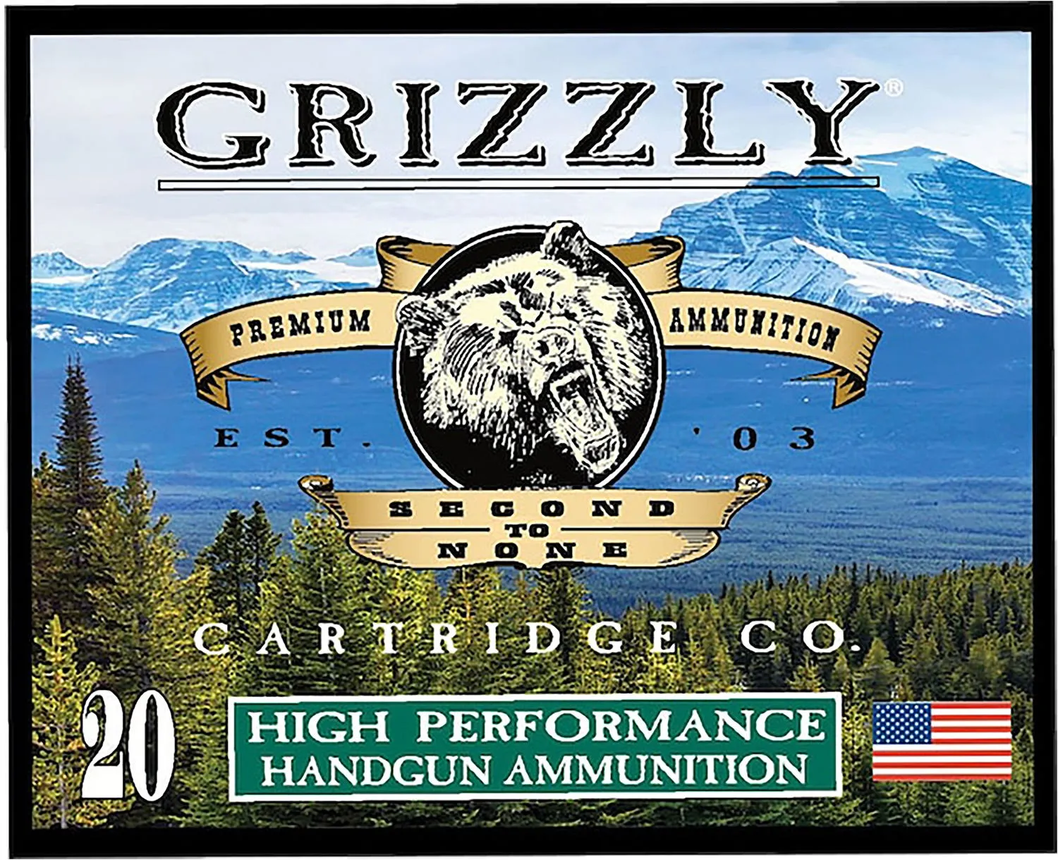 Grizzly Handgun Ammunition 10mm 165 Grain 20-Rounds JHP