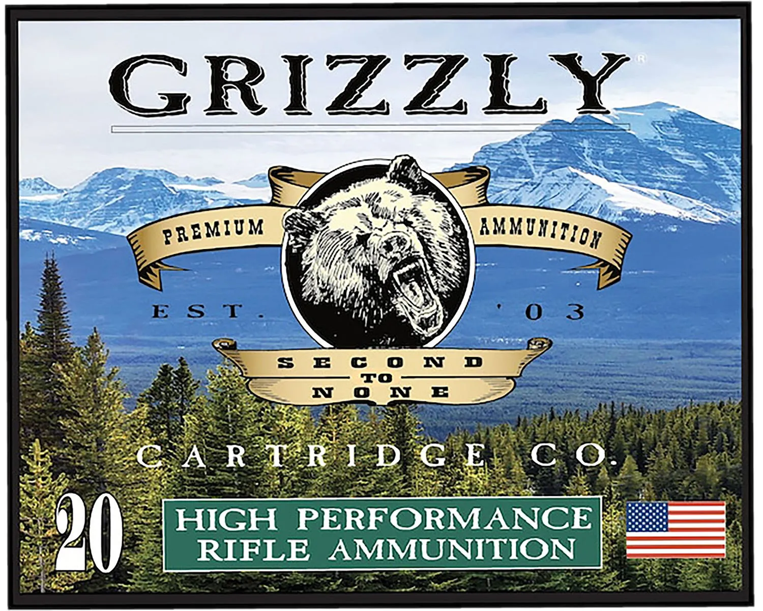 Grizzly Handgun Ammunition .357 Sig 125 Grain 20-Rounds FMJFP