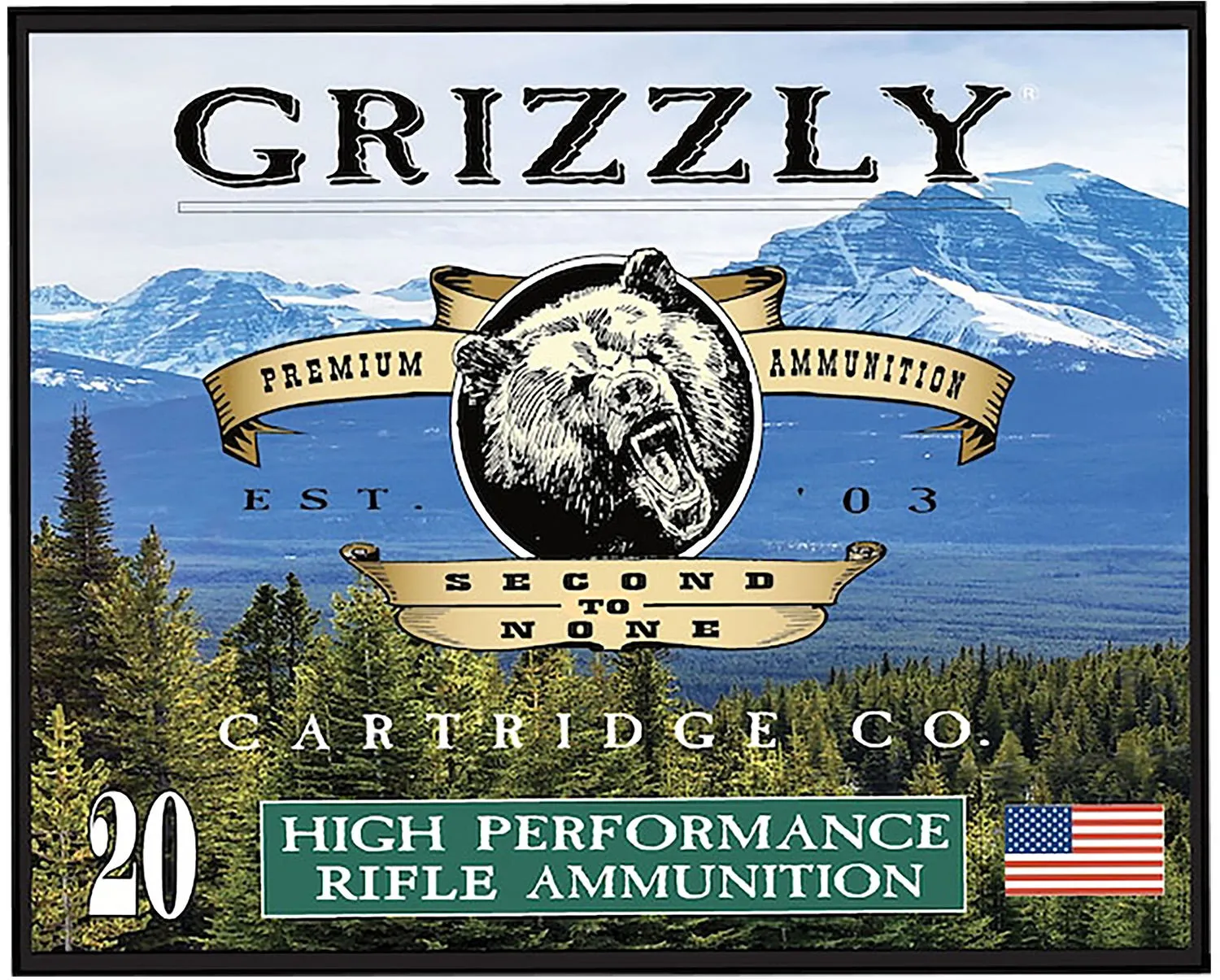 Grizzly Handgun Ammunition .44 Mag +P+ 360 Grain 20-Rounds FMJFP