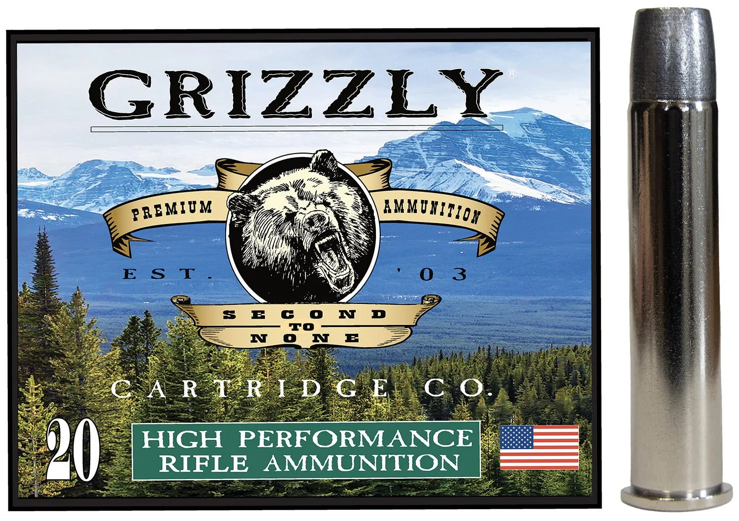 Grizzly Ammo .45-70 460 Grain 20-Rounds WLNGC