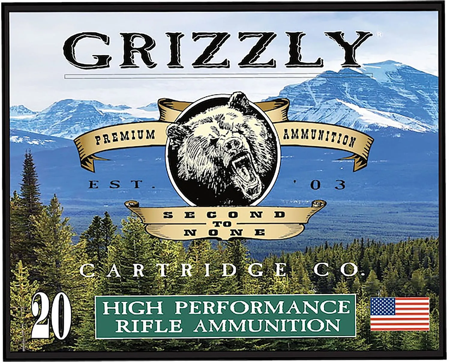 Grizzly Rifle Ammunition .45-70 Gov 410 Grain 20-Rounds FMJFP