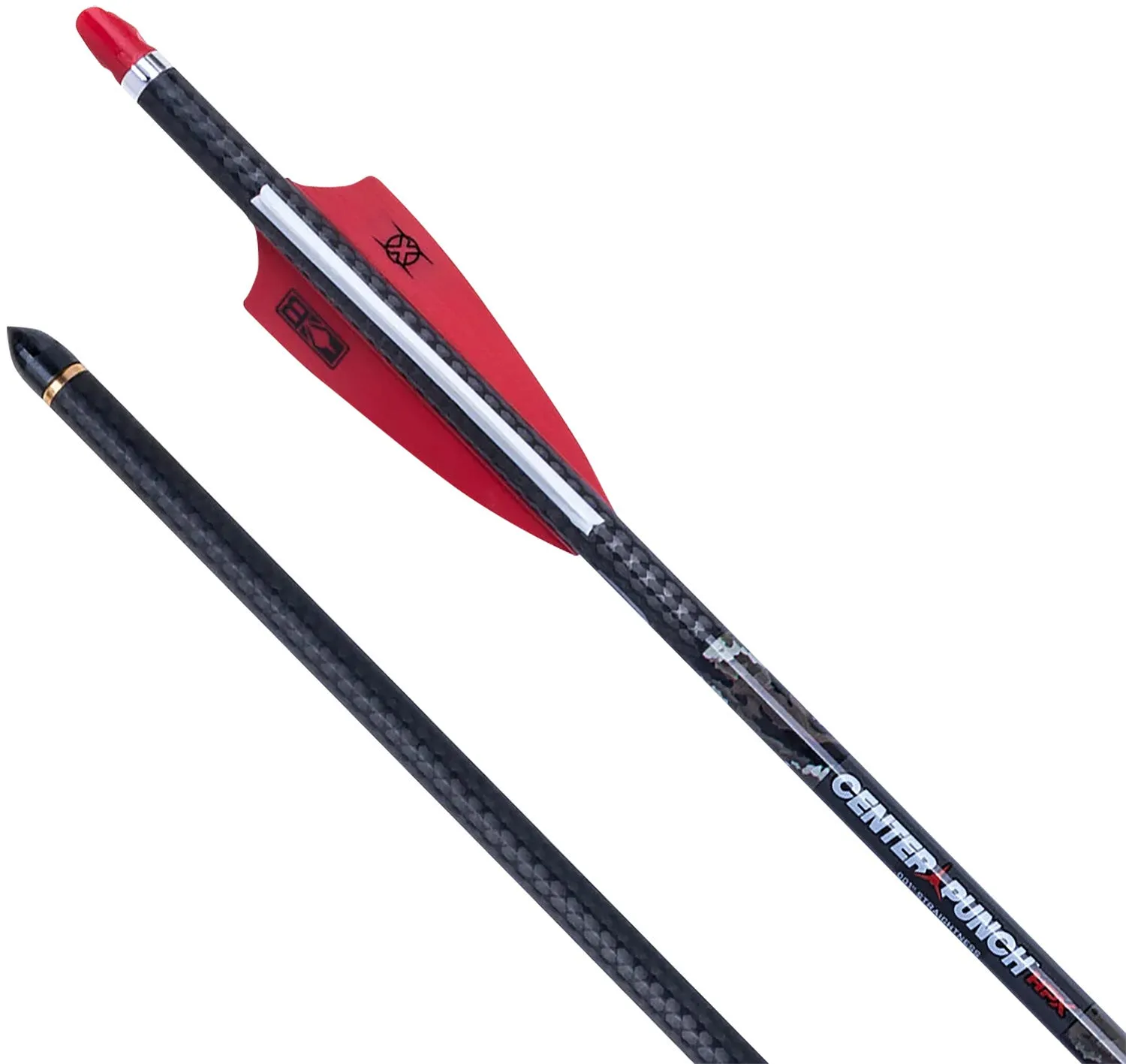 Tenpoint CenterPunch HPX Red 20 Carbon Arrows Alpha-Nock HPX 445 Grain 6-Pack
