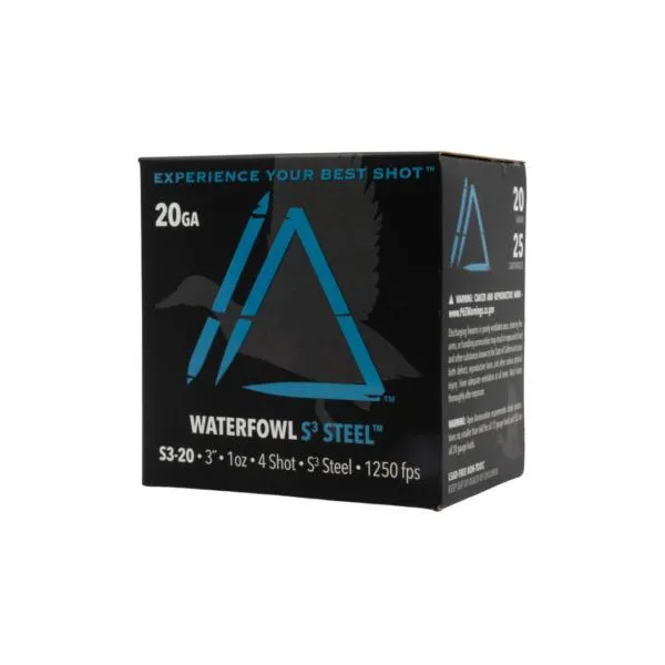 Apex Ammunition Waterfowl S3 Steel 20 GA-3 #4 Shot 1 oz 25-Rounds
