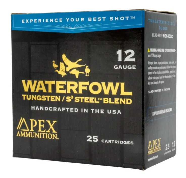 Apex Ammunition Waterfowl TSS/S3 12 GA-3 #4 and #7.5 Shot 1-5/16 oz 25-Rounds