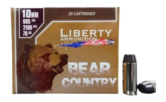 Liberty Ammunition Bear Country 10mm 70 Grain 20-Rounds Solid