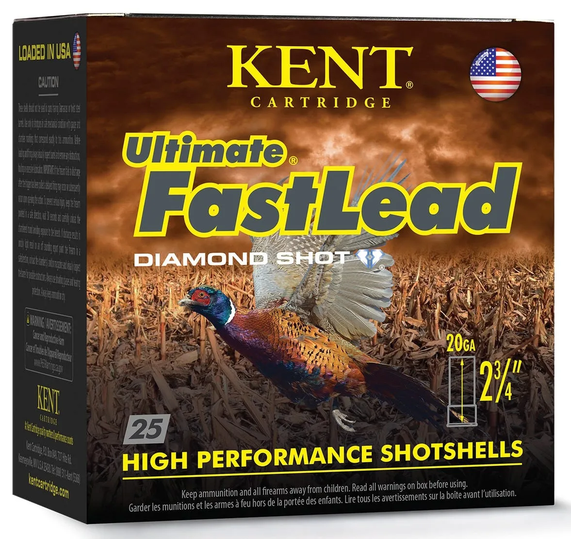Kent Cartridge Ultimate Fast Lead 20 GA-2.75 #6 Shot 1 oz 25-Rounds