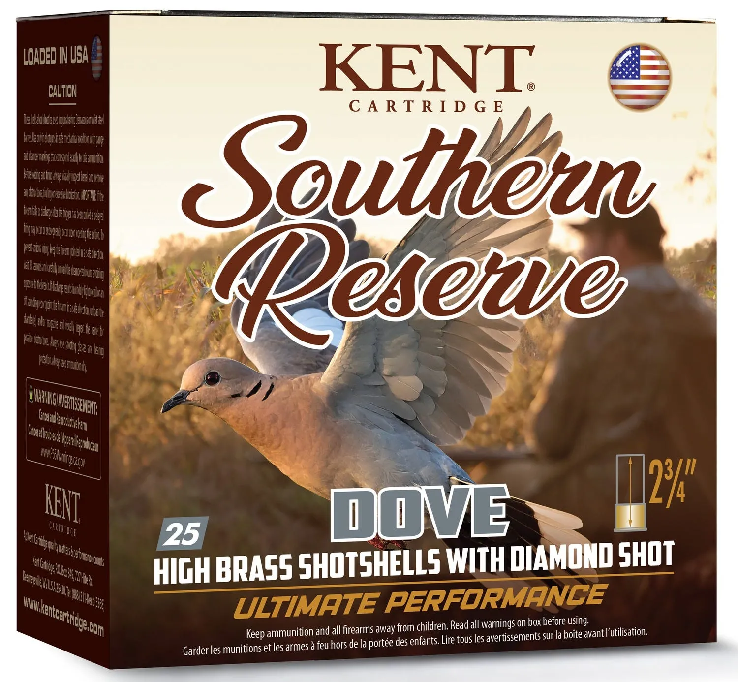 Kent Cartridge Southern Reserve Dove 28 GA-2.75 #7.5 Shot 7/8 oz 25-Rounds