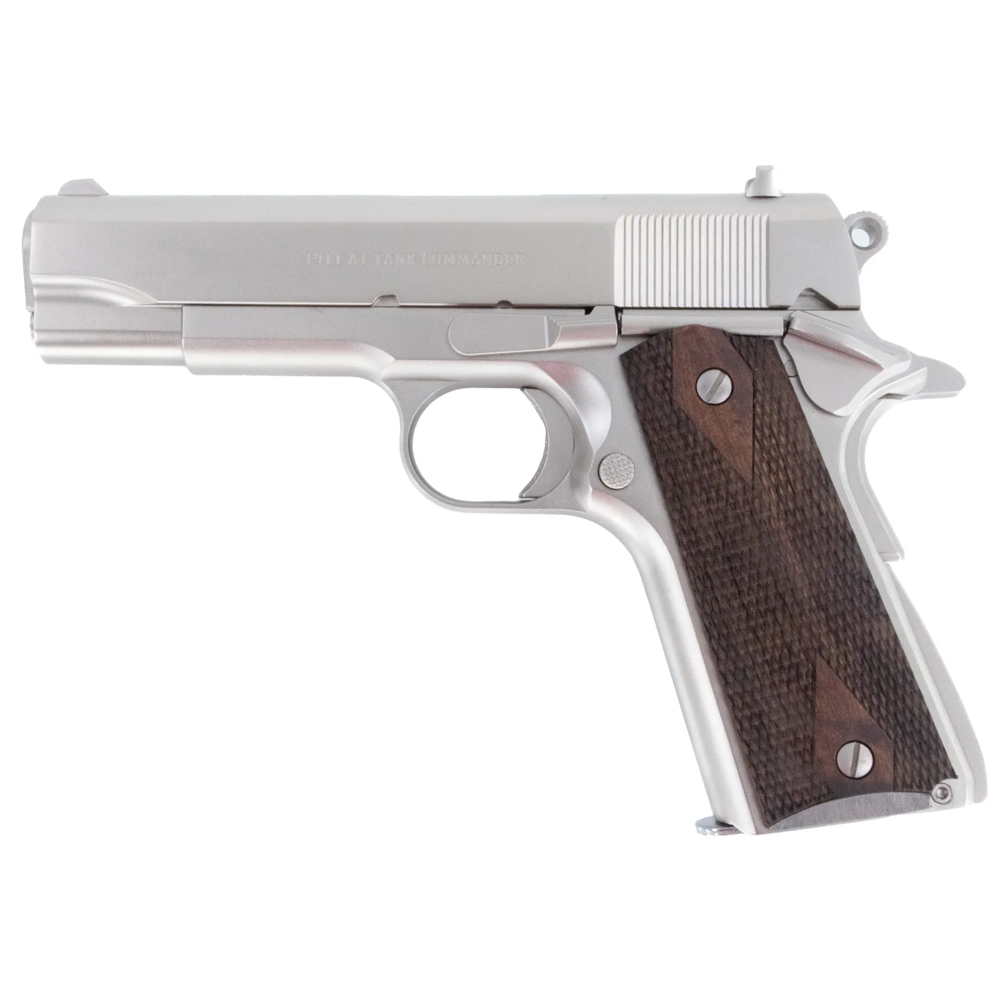 Tisas 1911 Tank Commander Nickel / Walnut 9mm 4.25 Barrel 9-Rounds