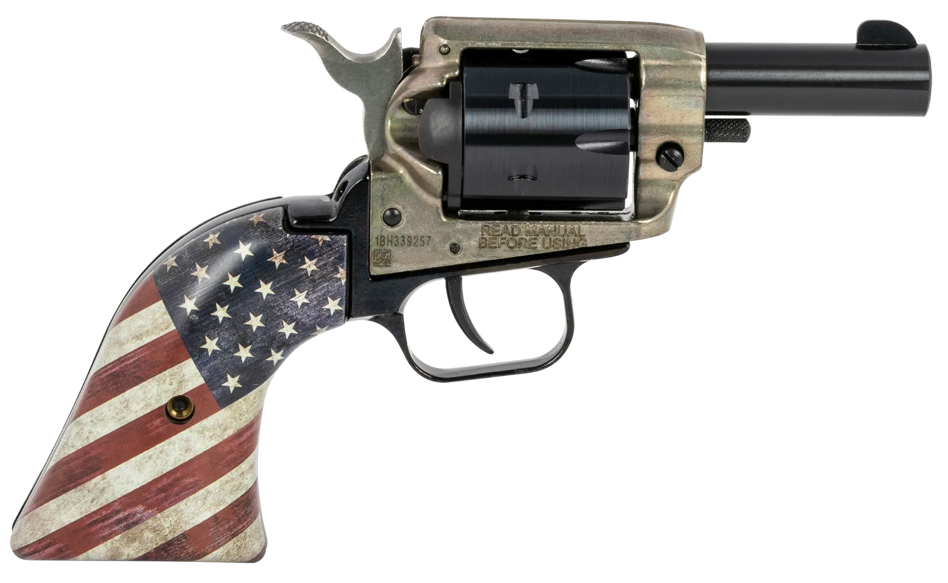 Heritage Barkeep Color Case Hardened .22 LR 2 Barrel 6-Rounds American Flag Grip