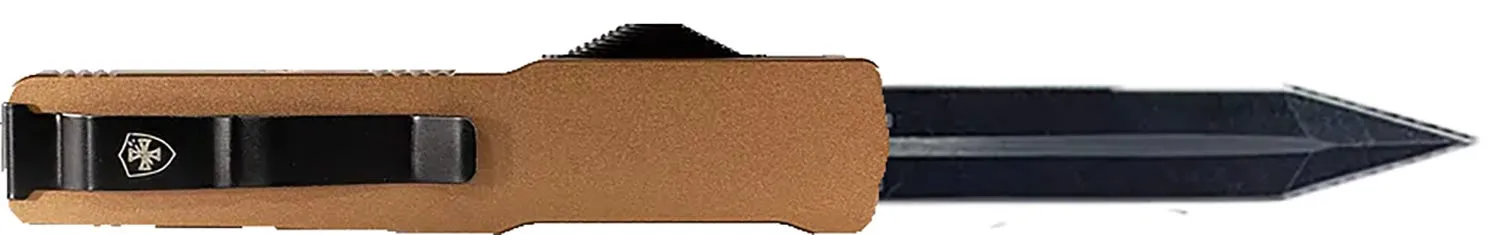 Templar Knife Premium LW Slim Bronze Anodized 3.25 Plain Edge OTF Dagger D2 Blade