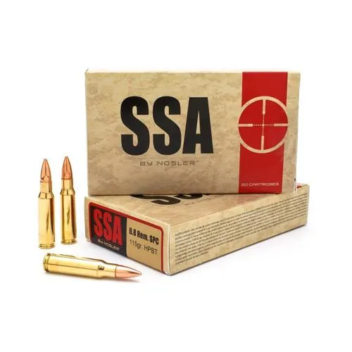 Nosler Match Grade Brass 6.8 SPC 115-Grain 20-Rounds HP