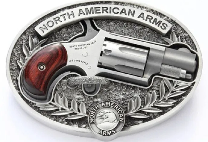 NAA Mini Revolver Stainless .22 LR 1.125 Barrel 5-Rounds Oval Enclosed Belt Buckle