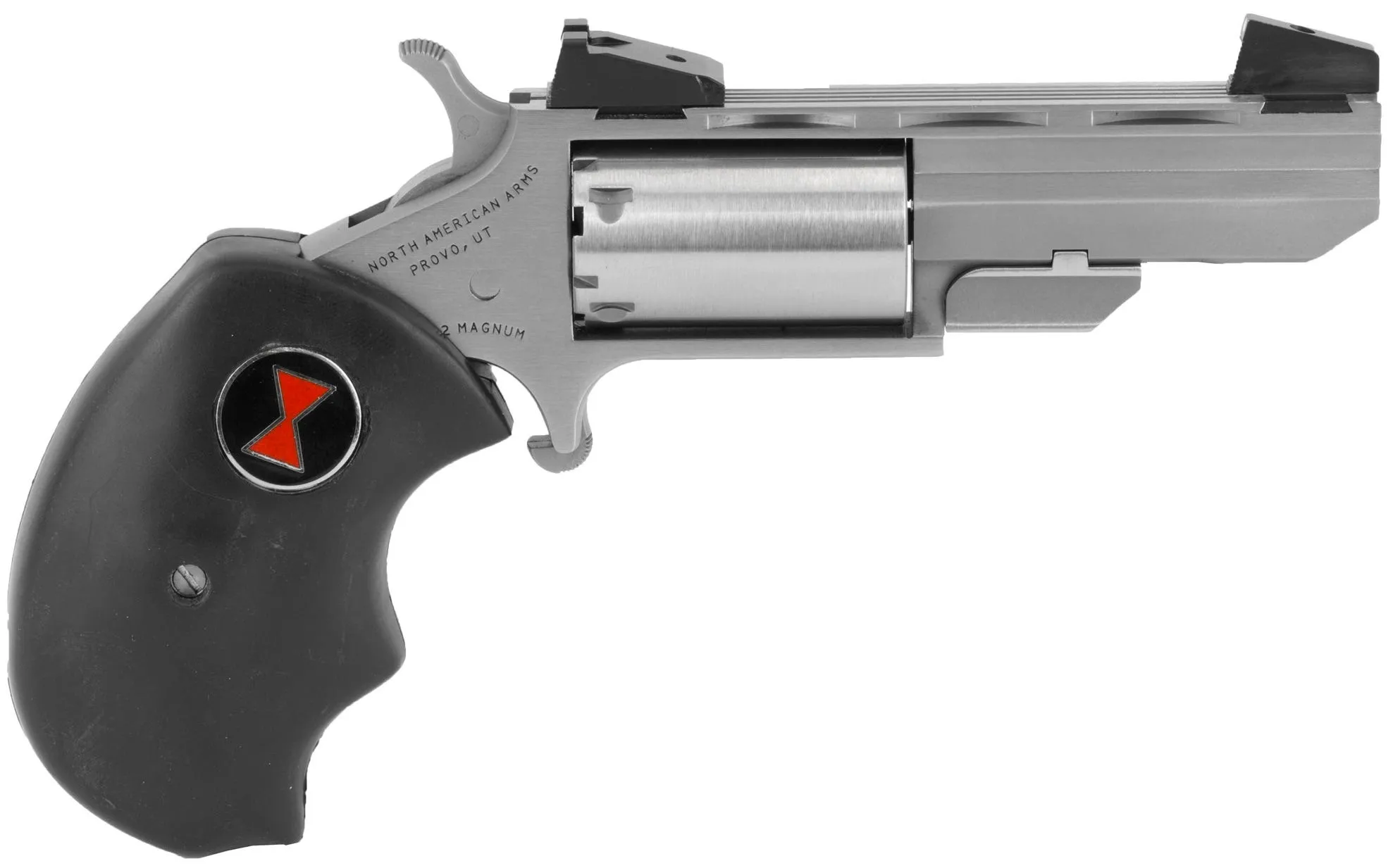 North American Arms Black Widow Stainless .22 LR / .22 Mag 2 Barrel 5-Rounds
