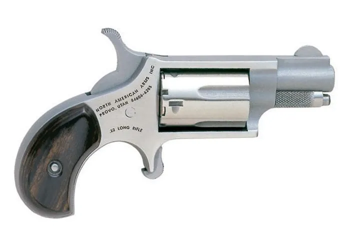 North American Arms Mini-Revolver Stainless .22 LR 1.125 Barrel 5-Rounds Rosewood Grips