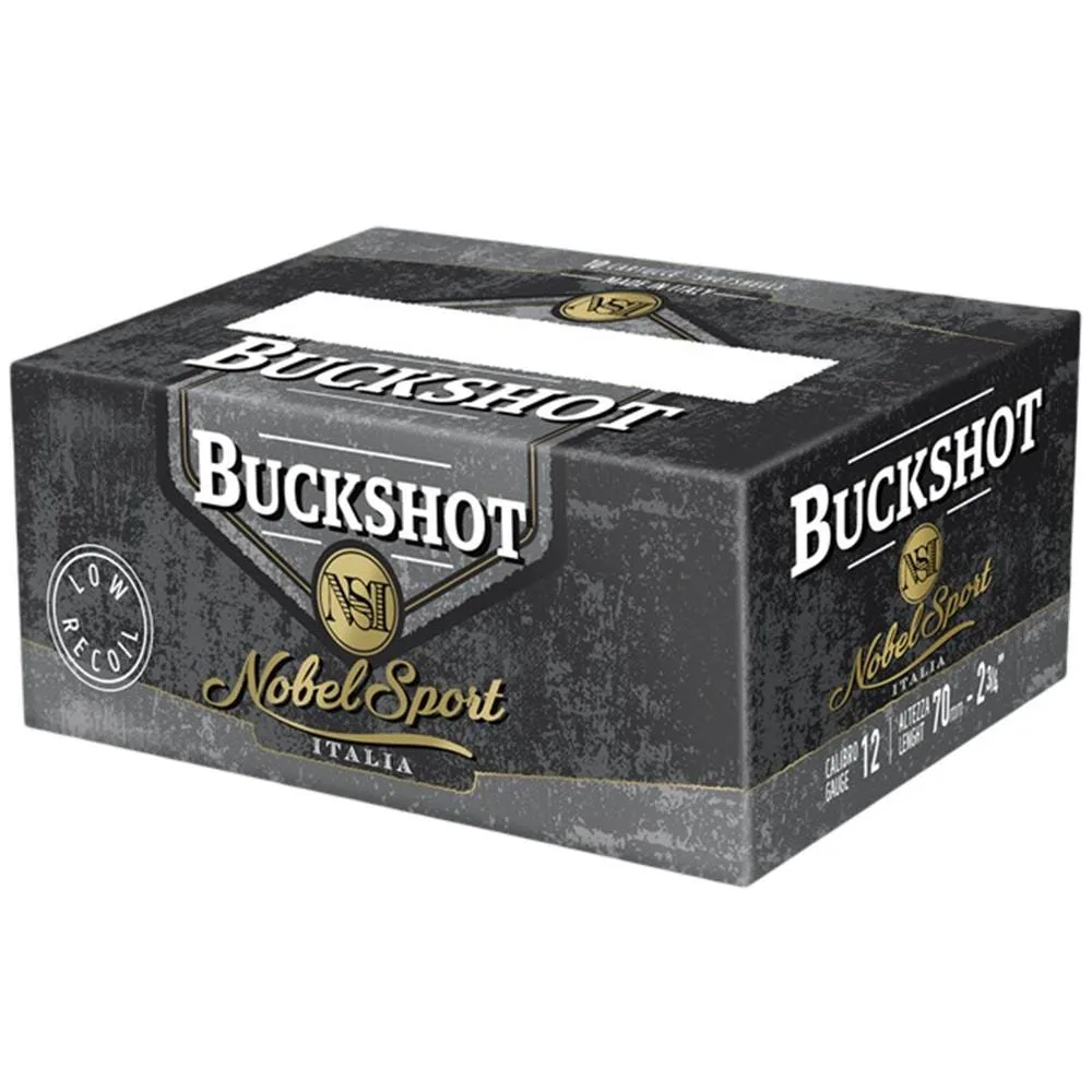 Nobel Buckshot Law Enforcement 12 GA-2.75 00 Buck 250-Rounds