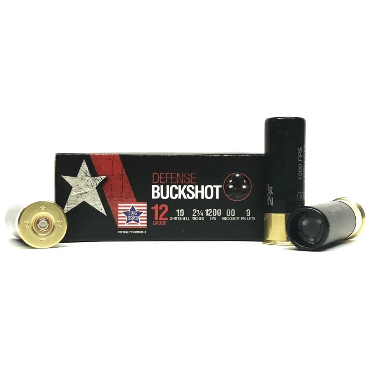 PPU Stars & Stripes Defense 12 GA-2.75 00 Buck 9-Pellet 250-Rounds