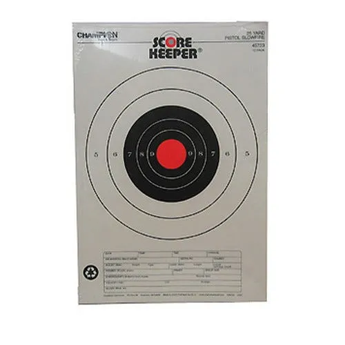 Champion 25YD Pistol Slowfire Target 12P