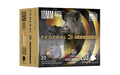Federal Terminal Ascent Nickel Plated Brass 10mm 203 Grain 20-Rounds TA