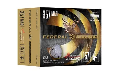 Federal Terminal Ascent Nickel Plated Brass .357 Mag 157 Grain 20-Rounds TA